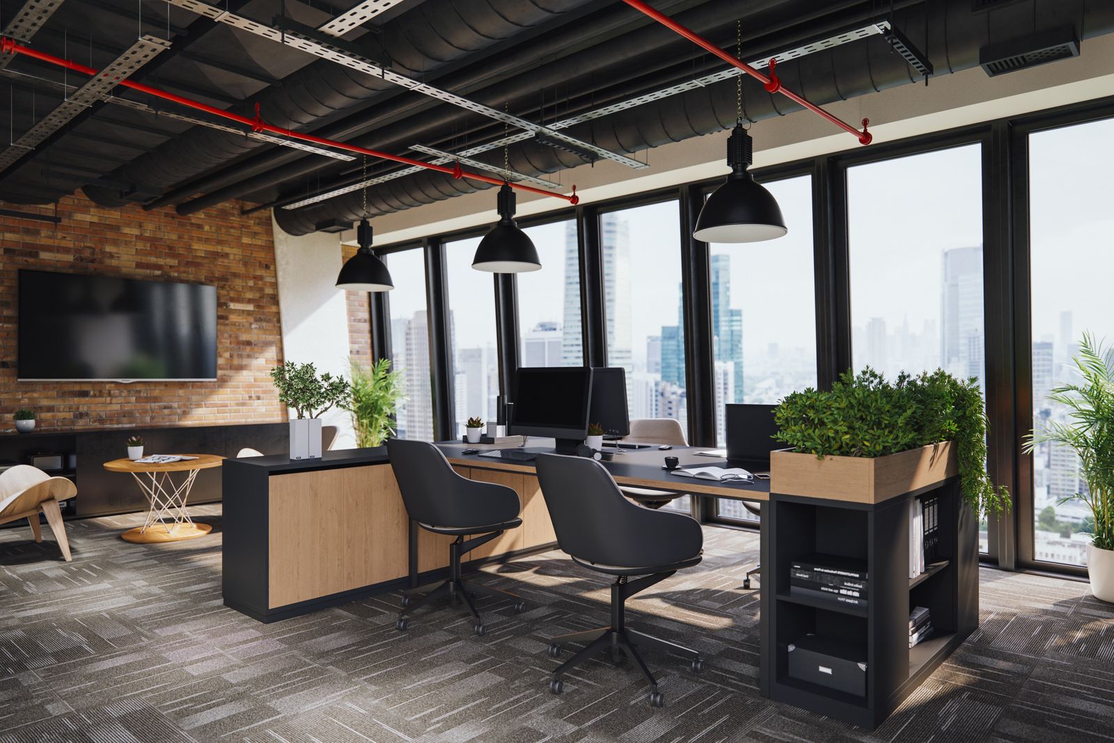 Modern office workspace